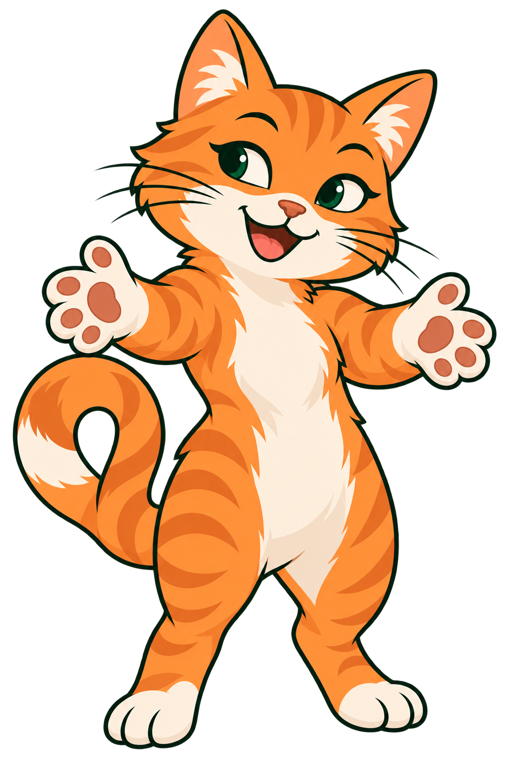 Ping, LocalPing’s orange cat mascot, holding a phone